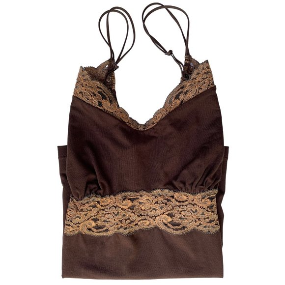 Cosabella brown with bronze lace trim camisole - Size L - Picture 7 of 9